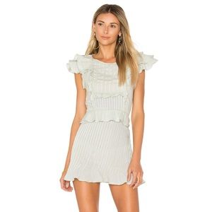 For Love & Lemons Starry Eyed Mini Dress in Sage